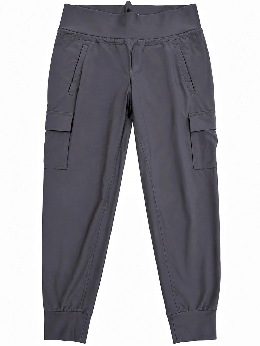 Athleta Sutton Jogger Pants Women 10 Gray Cargo Travel Hiking Stretch 405713